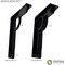 Ekena Millwork Maria Wrought Iron Bracket, (Single center brace), Antiqued Warm Silver 1 1/2"W x 7 1/2"D x 10"H BKTM01X07X10SMAAWS - alternate 3